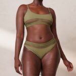 Set van mesh bh en string/slip vrouwen khaki Lounge ondergoed 008ZJ186 - Image 11