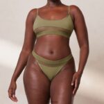 Set van mesh bh en string/slip vrouwen khaki Lounge ondergoed 008ZJ186 - Image 5