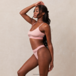 Set van mesh bh en string/slip vrouwen roze Lounge ondergoed 008ZJ184 - Image 11