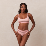 Set van mesh bh en string/slip vrouwen roze Lounge ondergoed 008ZJ184 - Image 5