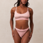 Set van mesh bh en string/slip vrouwen roze Lounge ondergoed 008ZJ184 - Image 9