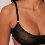 Set van opvallende mesh-bh en string/slip vrouwen zwart Lounge ondergoed 008ZJ36 - Image 12