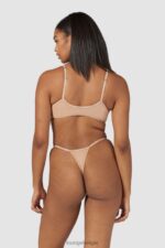 Set van T-shirt-bh en string/slip met gladde sluiting aan de voorkant vrouwen Honing Lounge ondergoed 008ZJ148 - Image 12