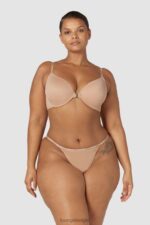 Set van T-shirt-bh en string/slip met gladde sluiting aan de voorkant vrouwen Honing Lounge ondergoed 008ZJ148 - Image 15
