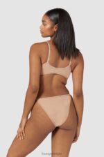 Set van T-shirt-bh en string/slip met gladde sluiting aan de voorkant vrouwen Honing Lounge ondergoed 008ZJ148 - Image 6