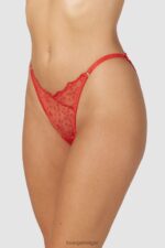 slinky slipje met open achterkant vrouwen rood Lounge ondergoed 008ZJ254 - Image 3