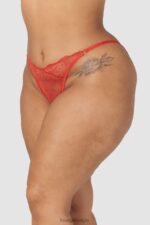 slinky slipje met open achterkant vrouwen rood Lounge ondergoed 008ZJ254 - Image 6