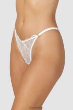 slinky slipje met open achterkant vrouwen wit Lounge ondergoed 008ZJ255 - Image 3