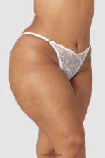 slinky slipje met open achterkant vrouwen wit Lounge ondergoed 008ZJ255 - Image 6
