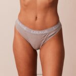 ultracomfortabele geribbelde string vrouwen grijs Lounge ondergoed 008ZJ731