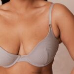 Ultracomfortabele geribbelde T-shirt-bh en stringset vrouwen grijs Lounge ondergoed 008ZJ81 - Image 12