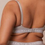 Ultracomfortabele geribbelde T-shirt-bh en stringset vrouwen grijs Lounge ondergoed 008ZJ81 - Image 4