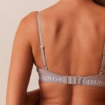 Ultracomfortabele geribbelde T-shirt-bh en stringset vrouwen grijs Lounge ondergoed 008ZJ81 - Image 8