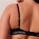 Ultracomfortabele geribbelde T-shirt-bh en stringset vrouwen zwart Lounge ondergoed 008ZJ64 - Image 4