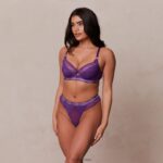 Vogue balconette bh & string/slip set vrouwen paars Lounge ondergoed 008ZJ75 - Image 13