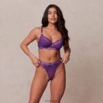 Vogue balconette bh & string/slip set vrouwen paars Lounge ondergoed 008ZJ75 - Image 7