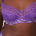 Vogue balconette bh & string/slip set vrouwen paars Lounge ondergoed 008ZJ75 - Image 9