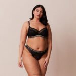 Vogue balconette bh & string/slip set vrouwen zwart Lounge ondergoed 008ZJ69 - Image 21