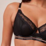 Vogue balconette bh & string/slip set vrouwen zwart Lounge ondergoed 008ZJ69 - Image 8