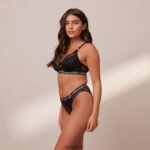 Vogue balconette bh & string/slip set vrouwen zwart Lounge ondergoed 008ZJ69 - Image 9