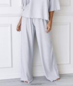 zachte pyjamabroek met wafelpatroon vrouwen vorst Lounge kleding 008ZJ965 - Image 4