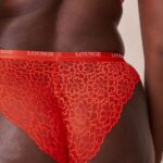 zijden balconette bh & string/slip set vrouwen rood Lounge ondergoed 008ZJ54 - Image 17